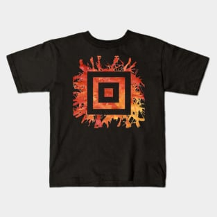 Red orange square spatter Kids T-Shirt